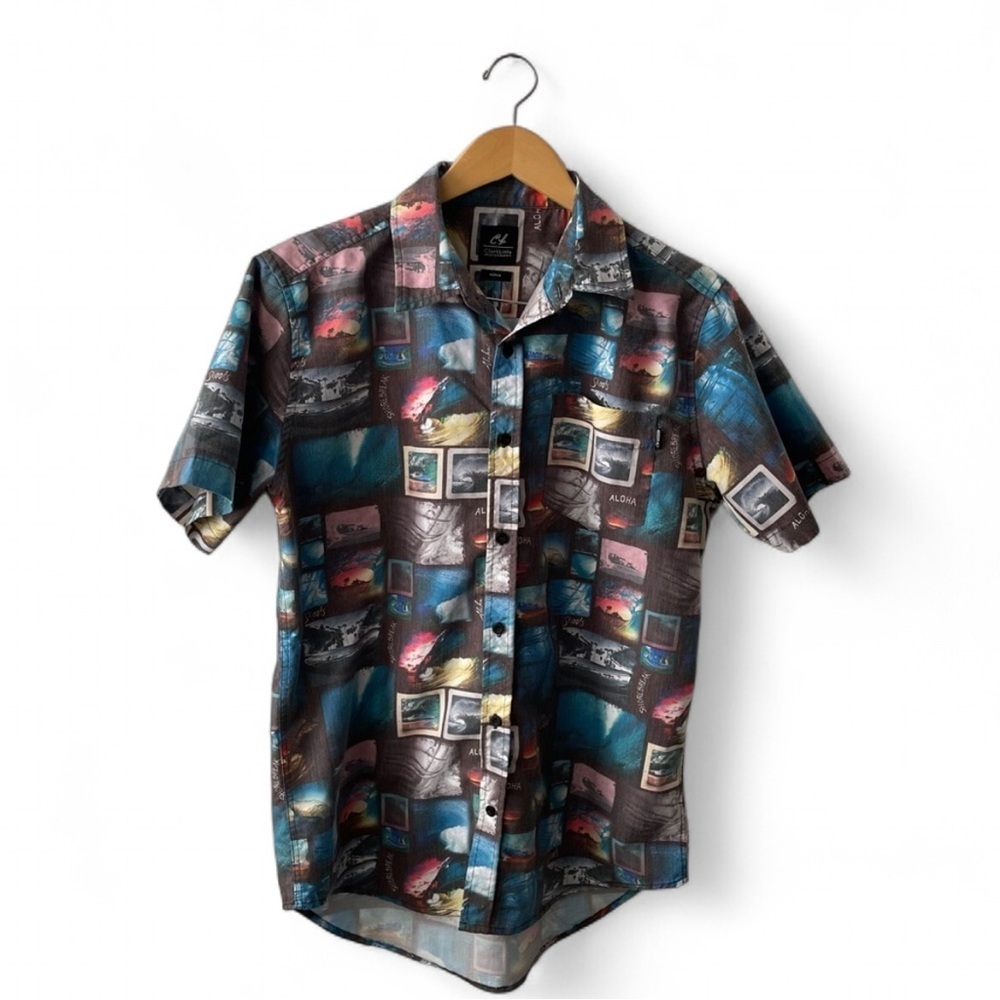 Aloha Shirt: Shore-break Men’s Size Medium Clark Little Photography